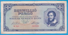 (1) BANCNOTA UNGARIA - 1 MILION PENGO 1945 (16 NOIEMBRIE 1945) foto