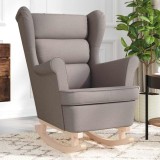 VidaXL Scaun balansoar, gri taupe, 74x90x102 cm, material textil