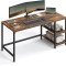 VASAGLE Birou cu 2 rafturi stanga sau dreapta, stil industrial, 60x140x76 cm, maro rustic Household NewTrend