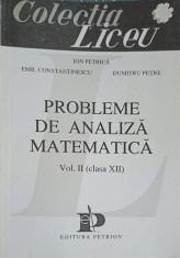 PROBLEME DE ANALIZA MATEMATICA VOL.2 (CLASA XII)-ION PETRICA, EMIL CONSTANTINESCU, DUMITRU PETRE-263431