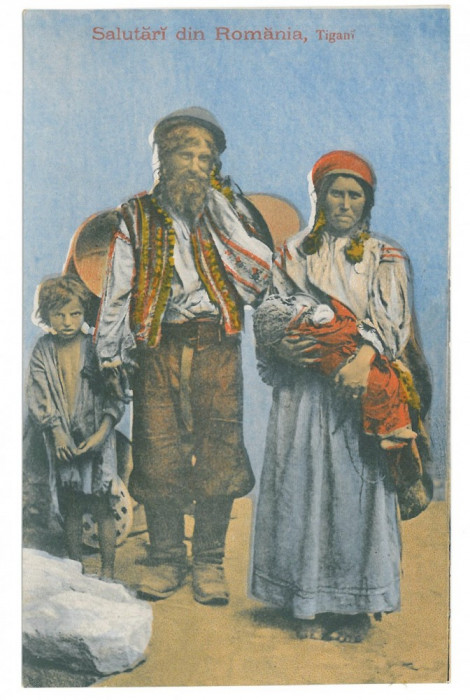 2523 - ETHNIC, Gypsy, Tigani, Romania - old postcard - unused