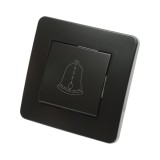 Intrerupator sonerie cu revenire negru incastrat 220V, 10AX, PC 80x80mm