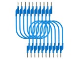 Cabluri de măsurare albastre, 0,5 m, 10 A, 4 mm