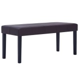 Cumpara ieftin Bancă, maro, 106 cm, piele artificială, vidaXL