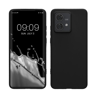 Husa Kwmobile pentru Motorola Edge 40 Neo, Negru, Silicon, KWM000022NU003C foto