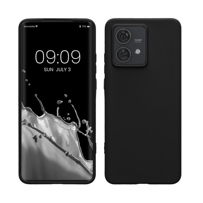 Husa Kwmobile pentru Motorola Edge 40 Neo, Negru, Silicon, KWM000022NU003C