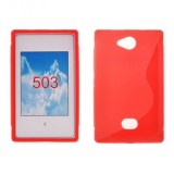 Husa Silicon S-Line Rosie pentru Nokia Asha 503 - Protectie Premium, Calitate Superioara