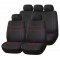 Set Huse Scaun Universale &quot;VECTOR&quot; Negru/Rosu Bottari