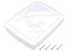 Carcasă universală KRADEX Z124BH/Z124BH-ABS ABS Albă IP65 144x184x38 mm