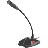 Microfon Gaming Genesis Radium 100 Omnidirectional, USB, Mute, Iluminare Rosu, Brat Flexibil, Cablu 1.5m