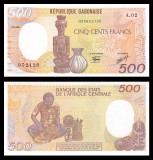 GABON █ bancnota █ 500 Francs █ 1985 █ P-8 █ UNC █ necirculata █ PESTE_2000_BANCNOTE_UNC_AICI █