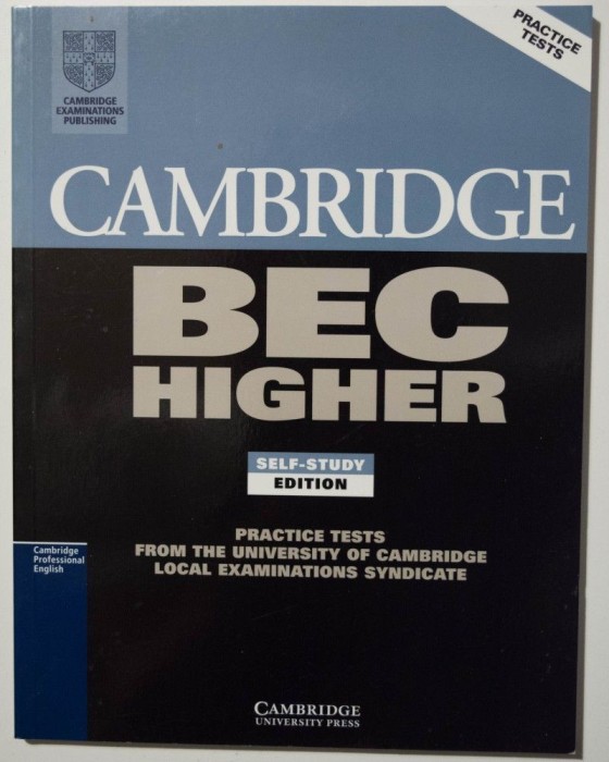 Cambridge BEC Higher. Practice Tests (Self-Study Edition)