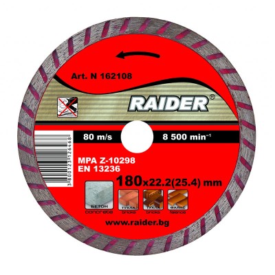 Disc diamantat Turbo Raider, 180 x 22.2 mm foto