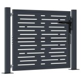 Cumpara ieftin Poarta de gradina antracit 100x75 cm otel, design patrat