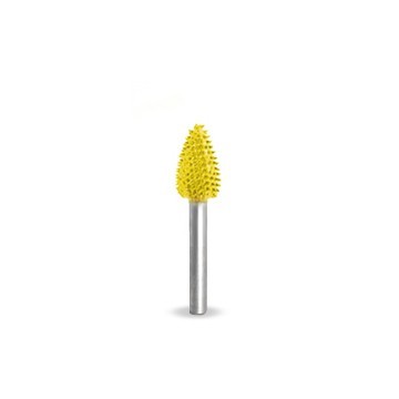 Flacara &amp;Oslash; 6,4 mm, biax 3,2mm, Granulatie Saburr FINA - GALBENA foto