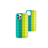 Husa de protectie POP IT compatibila cu IPhone 11 Pro Max, Verde / Galben