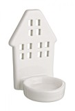 Cumpara ieftin Candela din portelan alb model Casuta 7x6x10 cm