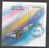 Tanzania 1993 Aircrafts, perf. sheet, used AB.028, Stampilat