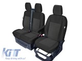 Tapiterie Kegel Tailor Made potrivita pentru scaunele simple + duble pe Ford Transit Custom 2012-2023, negre cu model Performance AutoTuning