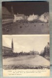 AD 43 C. P. VECHE -YPRES - LA GRAND&#039;PLACE AVANT ET APRES LE BOMBARDAMENT-BELGIA, Circulata, Franta, Printata