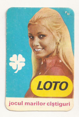 Calendar Vechi - LOTO - PRONOSPORT 1986 foto