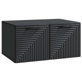 vidaXL Oglindă TV montată pe perete Pe perete Negru 59,5 x 41 x 30 cm 898676