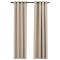 Perdele opace, aspect panza, cu ocheti, 2 buc., bej, 140x245 cm
