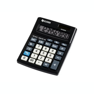 Calculator de birou 10 digiți 137 x 102 x 31 mm Eleven CMB1001-BK foto