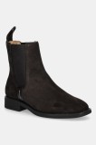 Gant botine din piele intoarsa Fayy culoarea maro, cu toc plat, 31553127