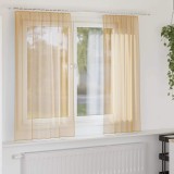 VidaXL Perdele Voile cu buzunare pentru bare 2 buc Nisip