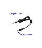 Cablu alimentare laptop mufa 5.5x2.5 mm 90W 1.2m, Oem