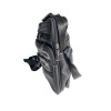 Geanta umar, Piele Naturala, Extra buzunare, Neagra, 24 x 24 x 8 cm, Negru