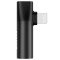 Adaptor Baseus, Audio Converter L43, Lightning to Lightning to Jack 3,5 mm, Negru (RESIGILAT)