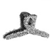 Clamă Păr Femei, Model Buclă, Perle Albe, Strass, Negru, 11cm, Oem