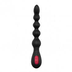 Bile Anale Nighty, 9 Moduri Vibratii, Silicon, USB, Negru, 21 cm, Guilty Toys