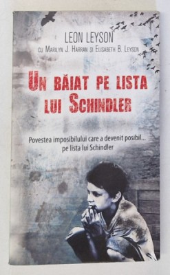 UN BAIAT PE LISTA LUI SCHINDLER de LEON LEYSON , 2017 foto