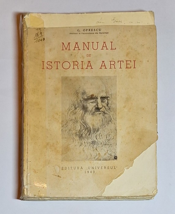 Manual de istoria artei, vol. I &ndash; Aut. G. Oprescu, Ed. Universul, 1943