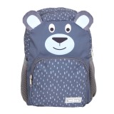 Ghiozdan pentru gradinita cu 1 compartiment, Mesco, Urs, Gri