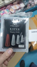 Tipsuri reutilizabile pentru realizarea extensiilor de unghii, set 120 buc, formă migdală arcuită, imprimeu șarpe