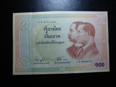 THAILANDA 100 TICALS 2002 UNC COMEMORATIVA foto