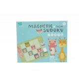 Tablă magnetică eMazing, tip Sudoku cu 32 de piese, cartonase cu animale, culoare verde