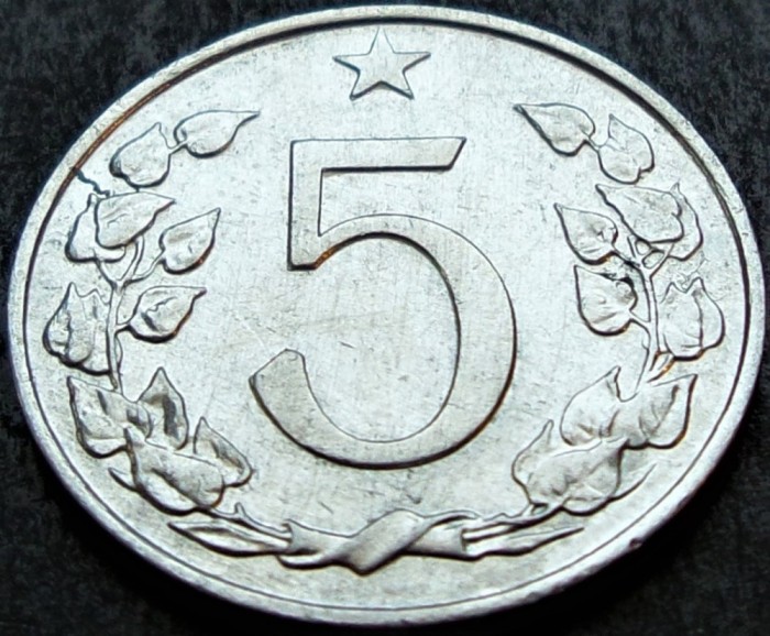 Moneda 5 HALERU - RS CEHOSLOVACIA, anul 1972 * cod 4068 = A.UNC