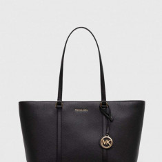 MICHAEL Michael Kors poseta de piele culoarea negru