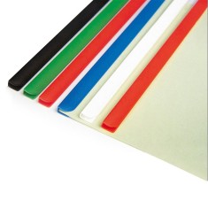 Baghete din plastic 15 mm pentru legat A4, set 50 bucati - Verde