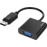 Adaptor Video Hama DisplayPort la VGA, Full HD 1080p, Negru, Universal, Cablu Adaptor PC Monitor Proiector