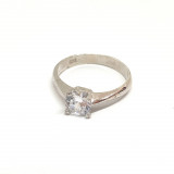 Inel din argint rodiat cu cristal zirconia Fantastic Love, SaraTremo