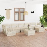 Cumpara ieftin Set mobilier grădină din paleți, 8 piese, lemn de molid tratat