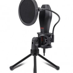 Microfon Redragon GM200, omnidirectional, stativ inclus, USB (Negru)