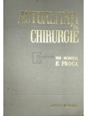 E. Proca - Actualitati in chirurgie (Editia: 1983) foto