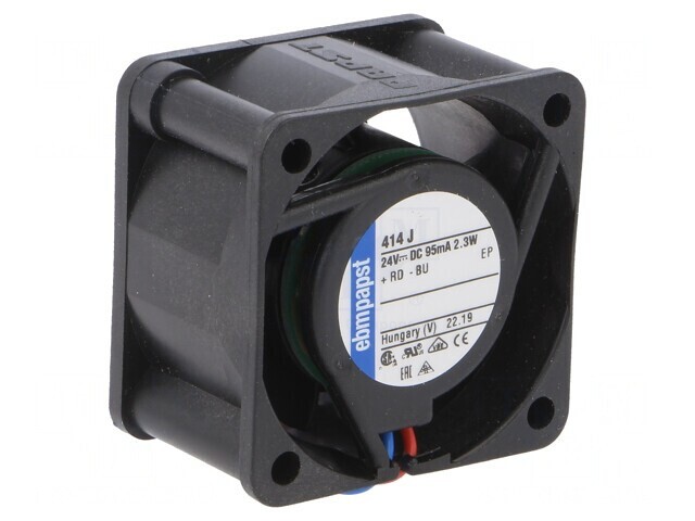 Ventilator axial 24V DC 40x40x25mm 19m3/h 39dBA cu rulmenți